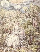 Albrecht Durer The Virgin among a Multitude of Animals oil painting artist